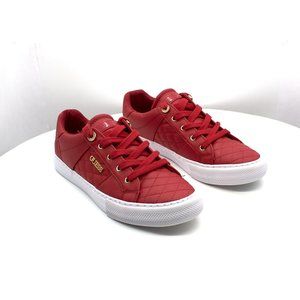 Guess Red Quilted Sneakers for Women